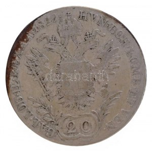 1829E 20kr Ag I. Ferenc Nagybánya (6,53g) T:2- patina / Hungary 1829E 20 Kreuzer Ag Franz I Baie Mare (6,53g) C...