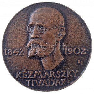 Lisztes István (1942-) 1974. 1842-1902 - Kézmárszky Tivadar egyoldalas öntött Br emlékérem (170g/82mm) T:2 ph. ...