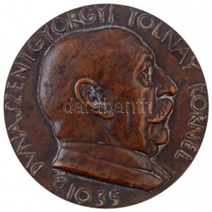 Beck Ö. Fülöp (1873-1945) 1935. Dunaszentgyörgyi Tolnay Kornél - 1935 / Mindig A Közért Br emlékérem (125g/60mm) T:2 ...