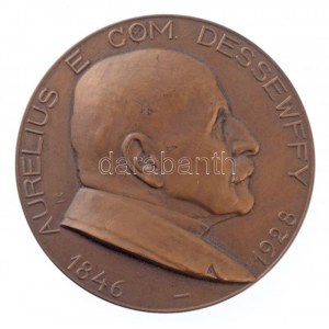 Ligeti Miklós (1871-1944) ~1928. Dessewffy Aurél Br emlékérem. AURELIUS E COM. DESSEWFFY 1846-1928 ...