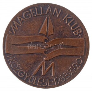 1983. Ferdin Magellanus 1480-1521 / Magellán Klub Közgyűlése 1983. XI. 20. öntött Br emlékérem (99mm/337g) T:2 ...