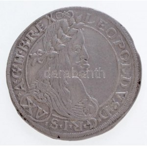 Ausztria 1663CA 15kr Ag I. Lipót Bécs (6,34g) T:2 / Austria 1663CA 15kr Ag Leopold I Vienna (6,34g) C:XF Krause KM...