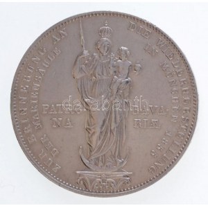 Német Államok / Bajorország 1855 2G Ag II. Miksa / A Mariensäule helyreállítása München (21,21g) T:1- ph. ...