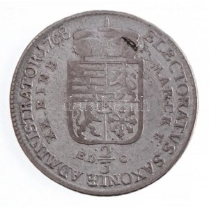 Német Államok / Szászország-Albertine 1768EDC 2/3T Ag Xavér Drezda (13,79g) T:2- / German States / Saxony...