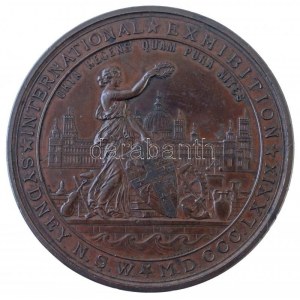 Ausztrália 1879. Sydney Nemzetközi Kiállítás Br emlékérem. Szign.: J.S.&A.B.WYON. (220,63g/77mm) T:2 ph. ...