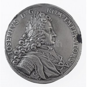 Német Birodalom 1705. Goslar város hódolata I. József előtt ezüstözött Br emlékérem. Szign.: Christian Wermuth (39...