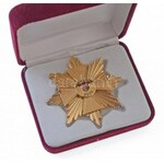 2011. 56-os Szövetség 55 éves Jubileumi Aranycsillag aranyozott fém kitüntetés, mellszalagon, díszdobozban (70x70mm...