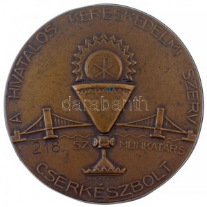 ~1930-1940. A Hivatalos Kereskedelmi Szerv - Cserkészbolt nagyméretű Br lemezjelvény...