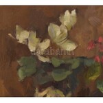 Iván Szilárd (1912-1988): Csendélet. Olaj, vászon, jelzett és datált (Iván Sz. 956 I). Fa keretben...