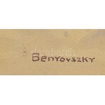 Benyovszky István (1898-1969): Lovasszán. Akvarell, papír, jelzett, üvegezett fa keretben, 35,5×48...