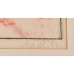 Lux Antal (1935-): A feszültség feltöltése II. Szitanyomat, papír. Jelzett és datált (A Lux '81), művészpéldány e.a...