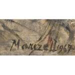 Marczell György (1897-1979): Napra-forgók, 1967. Olaj, vászon, jelzett, restaurált. Fa keretben. 119x92 cm ...