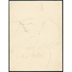 Kiss Rezső (1889-?): Lechner Ödön portréja. Ceruza, papír, jelzett...