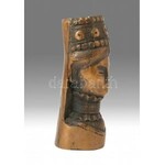 Szervátiusz Jenő (1903-1984): Madonna, Bronz, patinázott. Jelzés nélkül. 24,5 cm