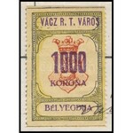 1924 10000K Vác városi illetékbélyeg, iraton.