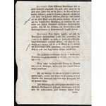 1809 Kivonat az ezüst váltópénzek bevezetéséről szóló pátensből, német nyelven