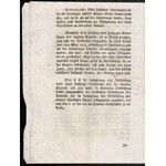 1809 Kivonat az ezüst váltópénzek bevezetéséről szóló pátensből, német nyelven