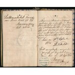 1861-1863 Arad, üveges vándorkönyve, német és magyar nyelven, bejegyzésekkel, pecsétekkel, töredezett viaszpecséttel...