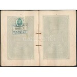 1897 Osztrák-Magyar útlevél vasesztergályos részére, egy felülbélyegzett 15 kr okmánybélyeggel...