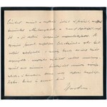 1918 Ignotus [Veigelsberg Hugó] (1869-1949) költő, író, kritikus autográf levele Gerő Ödön (1863-1939) újságírónak...