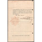 1936 Horthy Miklós (1868-1957) kormányzó saját kezűleg aláírt...