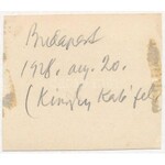 1928 Kinszki Kató felvétele, Kinszki Imre (1901-1945) hagyatékában őrzött, feliratozott vintage fotó (Bp. éjjel), 5,5x6...