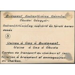 cca 1930 Az Óbudai Gázgyár gyárának részlete, Budapest Székesfőváros Gázművek, fotó, a hátoldalon feliratozva, 11,5x16...