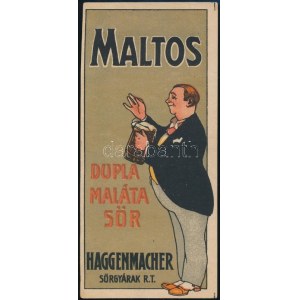 Maltos Dreher sör számolócédula / Counting slip with commercial.
