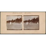 1912 Balatonlelle, csónakázós, és teniszezős a boldog békeidők Balatonjáról, 1912. júl...