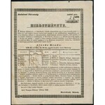 1847 A Balatoni Társaság hirdetménye a Kisfaludi gőzös üzembe állításáról és az közkívánatra a tervezett májusi indulás 