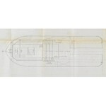 cca 1920-1930 Kotróhajó tervrajza, tus, papír, 51×70 cm
