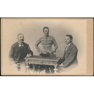 1891 Budapesti lovas mérkőzés gróf Eszterházy kapitány, Csapó huszárhadnagy és báró Bothner Jenő...