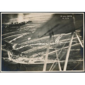 1917 Katonai felderítés, vintage fotó, 11,7x16,5 cm