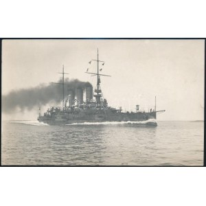 cca 1917 Az S.M.S. St Georg cirkáló próbameneten / battleship S.M.S. St...