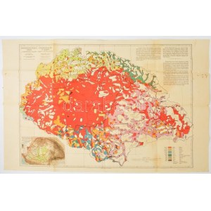 cca 1920 Magyarország néprajzi térképe a népsűrűség alapján, Szerk.: Gróf Teleki Pál, ún. Vörös térkép, 1:1000.000...