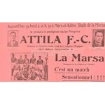 cca 1930 Attilla FC - Deportivo Alavés futball mérkőzés spanyol plakátja. FFFA ...