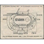 1952 Meccsbelépő az olimpia magyar-jugoszláv labdarúgó döntőjére ...