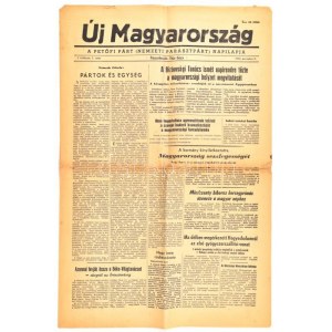 1956 Új Magyarország. A Petőfi Párt (Nemzeti Parasztárt) napilapja, Szerk.: Féja Géza, I. évf. 1. szám, 1956. nov. 2....