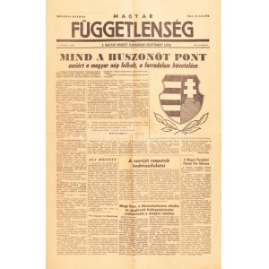 1956 Magyar Függetlenség. I. évf. 5. sz., 1956. nov. 2. Reggeli kiadás. Szerk.: Dudás József...