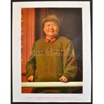 cca 1965 Mao Ce-Tung (1893-1976) Kína nagy vezetője, színes korabeli poszter, 39×30 cm