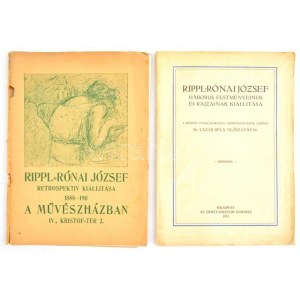2 db Rippl-Rónai kiállítási katalógus az 1910-es évekből: Rippl...
