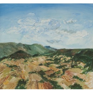 Sven Holm (Xx W.), Landscape from Vanchuse (Provence, Var), 1983.