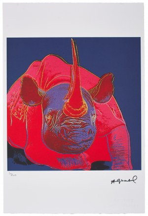 Andy Warhol (1928-1987), Z serii: Wymierające gatunki, Nosorożec
