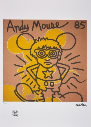Keith Haring (1958-1990), Andy mouse,1985