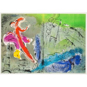 Marc Chagall (1887-1985), Vision de Paris, Le peintre, ses modeles, la Tour Eiffel, 1952