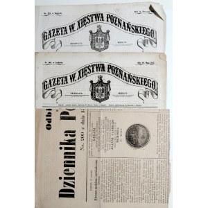 Gazeta W. Xięstwa Poznańskiego, Poznań 1856-57, 6 szt