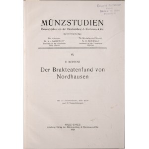 Mertens E., Der Brakteatenfund von Nordhausen, Halle 1929.