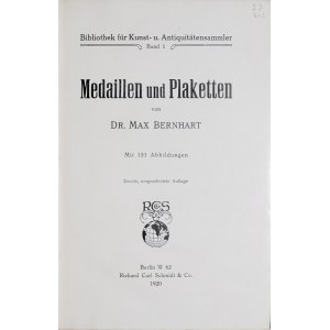 Bernhart M., Medaillen und Plaketten, Berlin 1920.