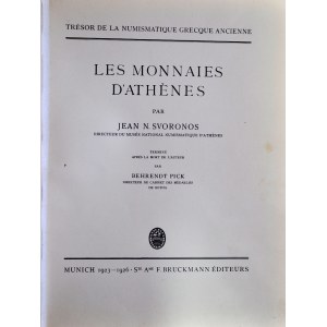 Svoronos, Pick., Les monnaies D'Athenes, Muenchen 1923-1926.