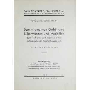 Rosenberg S, Versteigerunskatalog no 66, 10 juni 1929, Frankfurt am M 1929.